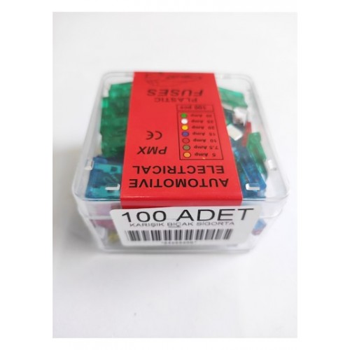 FİŞLİ BIÇAK SİGORTA KARIŞIK AMPER YUGO TAIWAN ( 100 ADET ) FİŞLİ BIÇAK SİGORTA KARIŞIK AMPER YUGO TAIWAN ( 100 ADET )