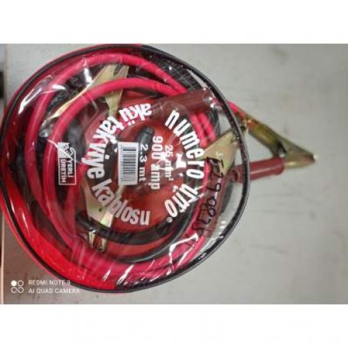 AKÜ TAKVİYE KABLOSU 900 AMPER 25 MM TİCARİ ARAÇ VE KAMYON İÇİN