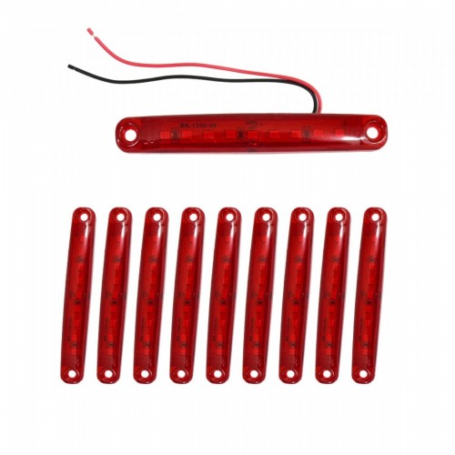 12 Lİ PARMAK LED 12 V 9 LED KIRMIZI ( 10 ADETİ ) 12 Lİ PARMAK LED 12 V 9 LED KIRMIZI ( 10 ADETİ )