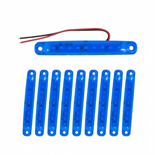 12 Lİ PARMAK LED 12V 9 LED MAVİ ( 10 ADETİ ) 12 Lİ PARMAK LED 12V 9 LED MAVİ ( 10 ADETİ )
