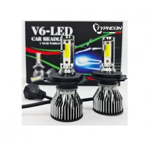 TYPHOON 12V H4 COB LED XENON FAR AMPUL SETİ 6500K 10000 LÜMEN
